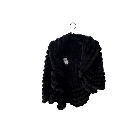 Women’s Vintage Fur Neiman Marcus NWT‎ Black Sofia Cashmere Cashmere Cape -L - Picture 1 of 3